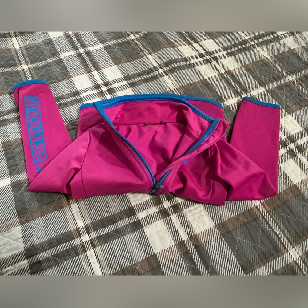 Under Armour Kids Pink and Blue Jacket - Picture 4 of 5